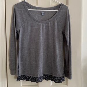 Aerie Heather Gray Long Sleeve Top